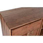 Anrichte DKD Home Decor 142 x 40 x 81 cm Schwarz Metall Braun Akazienholz