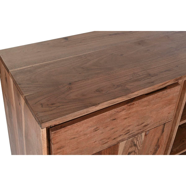 Anrichte DKD Home Decor 142 x 40 x 81 cm Schwarz Metall Braun Akazienholz