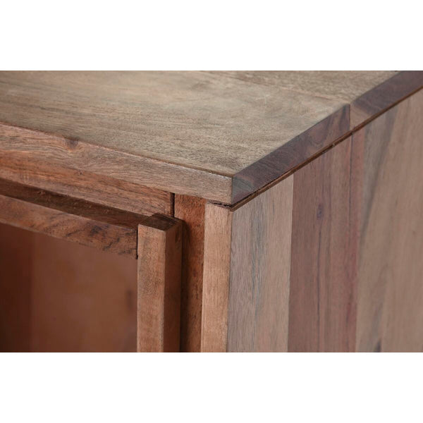 Anrichte DKD Home Decor 142 x 40 x 81 cm Schwarz Metall Braun Akazienholz