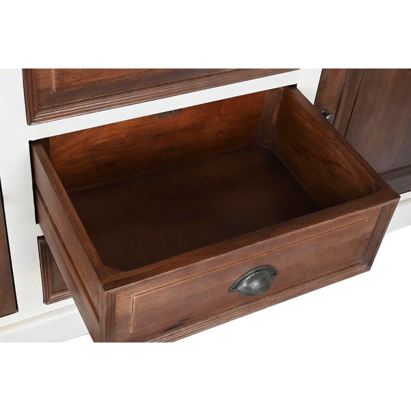 Anrichte DKD Home Decor Weiß Dunkelbraun Mango-Holz 180 x 46 x 83 cm