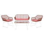 Gartenmöbel DKD Home Decor Weiß Terrakotta 124 x 74 x 84 cm (4 Stücke)