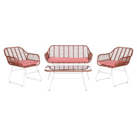 Gartenmöbel DKD Home Decor Weiß Terrakotta 124 x 74 x 84 cm (4 Stücke)