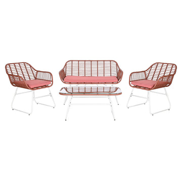 Gartenmöbel DKD Home Decor Weiß Terrakotta 124 x 74 x 84 cm (4 Stücke)