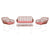 Gartenmöbel DKD Home Decor Weiß Terrakotta 124 x 74 x 84 cm (4 Stücke)