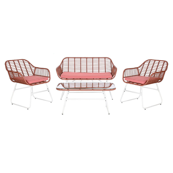 Gartenmöbel DKD Home Decor Weiß Terrakotta 124 x 74 x 84 cm (4 Stücke)