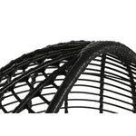 Gartenstuhl DKD Home Decor 90 x 65 x 151 cm Schwarz Grau Metall Synthetischer Rattan