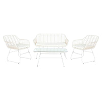 Gartenmöbel DKD Home Decor Weiß 124 x 74 x 84 cm (4 Stücke)