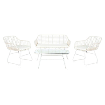 Gartenmöbel DKD Home Decor Weiß 124 x 74 x 84 cm (4 Stücke)