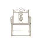 Schaukelstuhl DKD Home Decor Metall Aluminium Weiß (63 x 89 x 92 cm)
