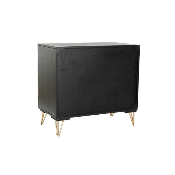 Anrichte DKD Home Decor Schwarz Gold Metall Mango-Holz 81 x 45 x 75 cm