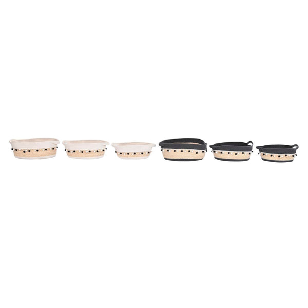Korb-Set DKD Home Decor Boho 36 x 26 x 15 cm 45 x 25 x 16 cm