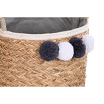 Korb-Set DKD Home Decor Naturfaser Bommeln 40 x 40 x 35 cm 41 x 37 x 36 cm