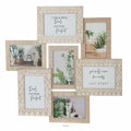 Fotorahmen DKD Home Decor Kristall natürlich Holz MDF Skandinavisch (50,5 x 1,8 x 48 cm)