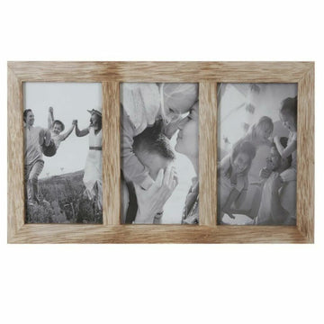 Fotorahmen DKD Home Decor Kristall natürlich Berg Holz MDF (35 x 1,2 x 18 cm)
