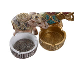 Deko-Figur DKD Home Decor Elefant Beige Gold Harz Kolonial (11 x 12 x 9 cm) (2 Stück)