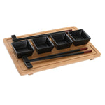 Sushi-Set DKD Home Decor natürlich Schwarz Bambus Steingut Orientalisch
