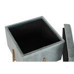 Fußstütze DKD Home Decor Metall türkis Polyester (45 x 45 x 45 cm)