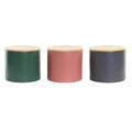 Gefäß DKD Home Decor Bambus 2,6 L 18 x 18 x 16 cm (3 Stück)