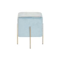 Fußstütze DKD Home Decor Gold Metall Himmelsblau (34 x 34 x 40 cm)