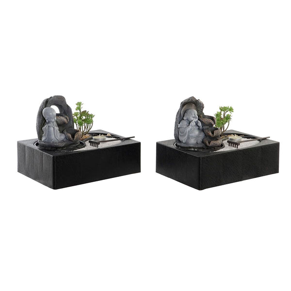 Springvand DKD Home Decor Buddha Harz Orientalisch 29 x 21 x 23 cm (2 Stück)