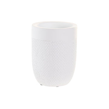 Trinkglas DKD Home Decor Weiß Zement 8 x 8 x 10,5 cm