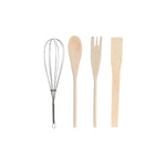 Gefäß für Küchenutensilien DKD Home Decor Metall Dolomite Holz MDF 12 x 12 x 25 cm