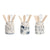 Gefäß für Küchenutensilien DKD Home Decor Metall Dolomite Holz MDF 12 x 12 x 25 cm (3 Stück)