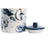 Gefäß DKD Home Decor 12 x 12 x 16 cm Blau Weiß Dolomite (3 Stück)