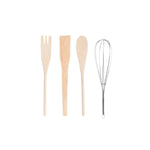 Gefäß für Küchenutensilien DKD Home Decor Metall Dolomite Holz MDF 12 x 12 x 22 cm (2 Stück)