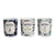 Kerze DKD Home Decor Blau Wachs Kristall 17 x 5 x 6 cm (3 Stück)