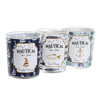 Kerze DKD Home Decor Blau Wachs Kristall 17 x 5 x 6 cm (3 Stück)
