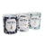Kerze DKD Home Decor Blau Wachs Kristall 17 x 5 x 6 cm (3 Stück)