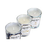 Kerze DKD Home Decor Blau Wachs Kristall 17 x 5 x 6 cm (3 Stück)