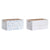 Aufbewahrungsbox DKD Home Decor Blau Rosa Holz MDF 36 x 21 x 18 cm (2 Stück)