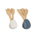 Gefäß für Küchenutensilien DKD Home Decor Dolomite 12 x 12 x 13 cm 6 x 1 x 30 cm (2 Stück)