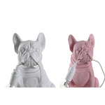 Tischlampe DKD Home Decor Rosa Weiß Harz 220 V 40 W (25 x 15 x 29 cm) (2 Stück)