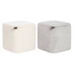 Fußstütze DKD Home Decor Gelb Blau Beige Grau Scandi 35 x 35 x 35 cm (2 Stück)