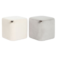 Fußstütze DKD Home Decor Gelb Blau Beige Grau Scandi 35 x 35 x 35 cm (2 Stück)
