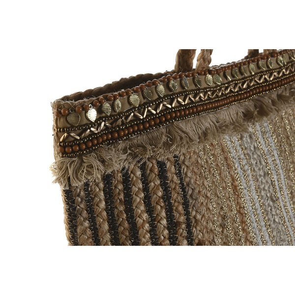 Damen Handtasche DKD Home Decor Braun Creme 50 x 23 x 33 cm (2 Stück)