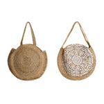 Damen Handtasche DKD Home Decor Schwarz Beige natürlich 36 x 12 x 36 cm (2 Stück)