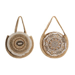 Damen Handtasche DKD Home Decor Schwarz Beige natürlich 36 x 12 x 36 cm (2 Stück)