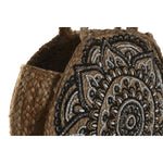 Damen Handtasche DKD Home Decor Blau Schwarz natürlich 36 x 12 x 36 cm (2 Stück)