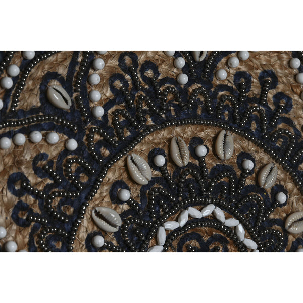 Damen Handtasche DKD Home Decor Blau Schwarz natürlich 36 x 12 x 36 cm (2 Stück)