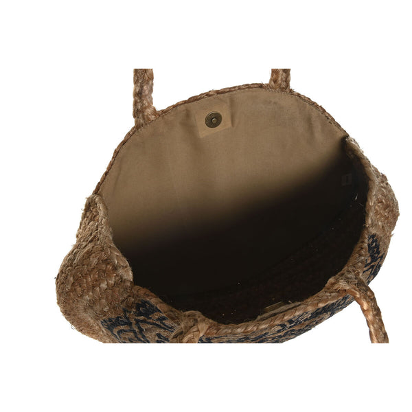 Damen Handtasche DKD Home Decor Blau Schwarz natürlich 36 x 12 x 36 cm (2 Stück)