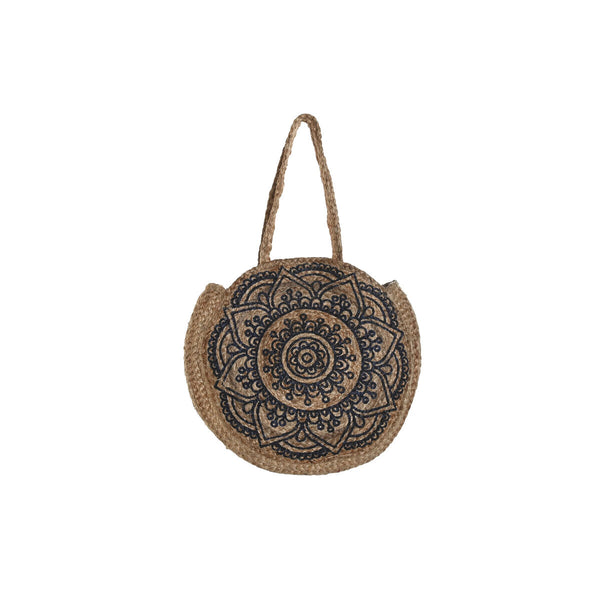 Damen Handtasche DKD Home Decor Blau Schwarz natürlich 36 x 12 x 36 cm (2 Stück)