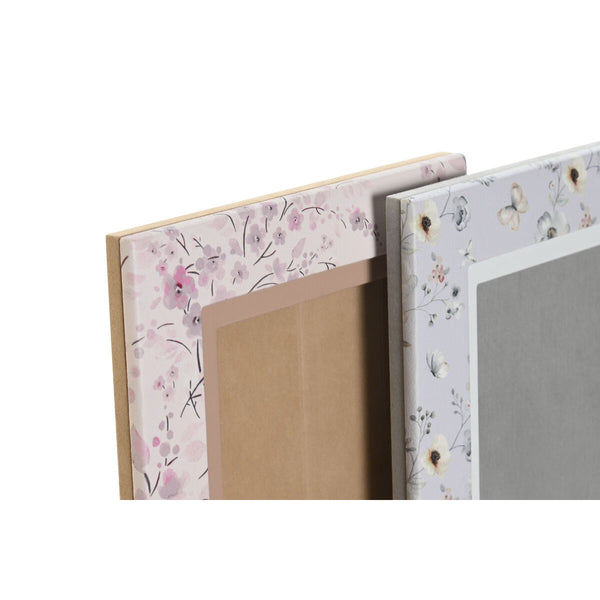 Damen Handtasche DKD Home Decor Blau Weiß Grau Camel Hellrosa 16,5 x 2 x 21,5 cm (2 Stück)