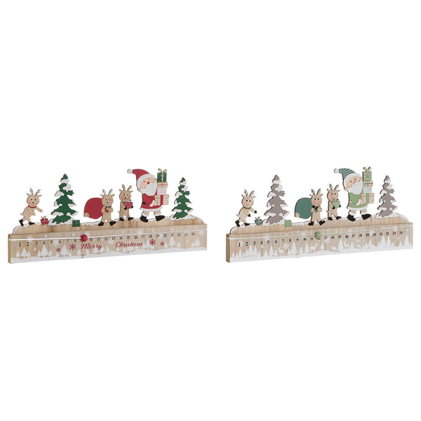 Adventskalender DKD Home Decor Holz MDF 45 x 1 x 19 cm 45 x 2 x 19 cm (2 Stück)