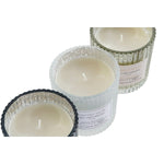 Kerze DKD Home Decor Weiß Gold Silberfarben 8,8 x 8,8 x 9 cm (3 Stück)