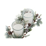 Kerzen-Set DKD Home Decor Weiß Weihnachten 10 x 10 x 7 cm 19 x 10.5 x 7 cm (2 Stück)