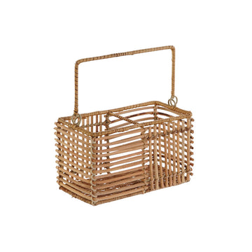 Besteckkorb DKD Home Decor Braun Eisen 20 x 10 x 12 cm
